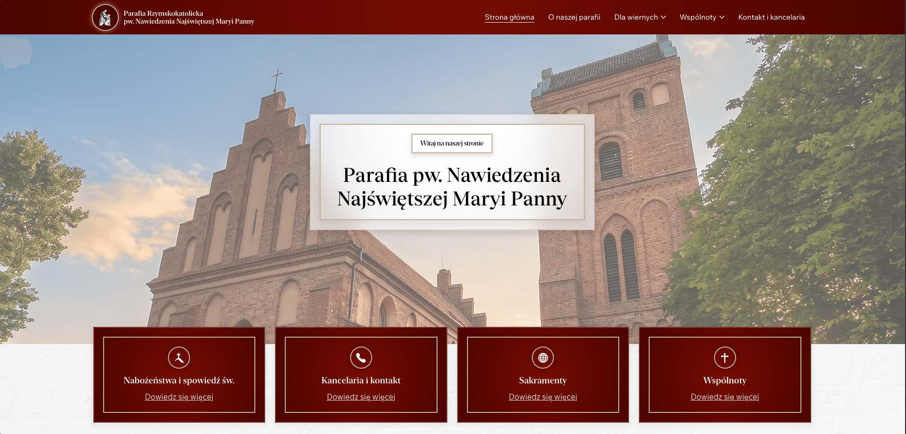 Widok realizacji: Parafia Nawiedzenia NMP w Warszawie