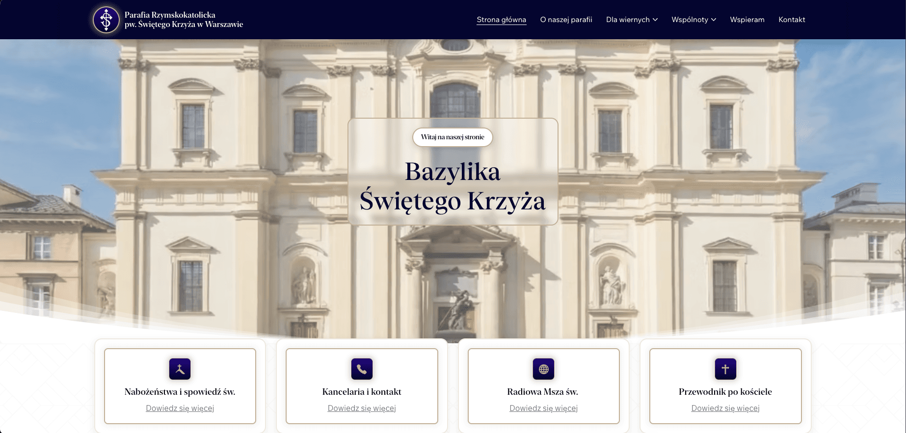 Widok realizacji: Bazylika Świętego Krzyża w Warszawie